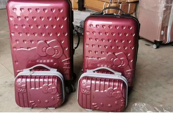 Buy cheap OEM Pink Color Travel Suitcase With Spinner Wheels Personalized Pattern Luggage 20inch Carry On Bag Lightweight Suitcase from wholesalers