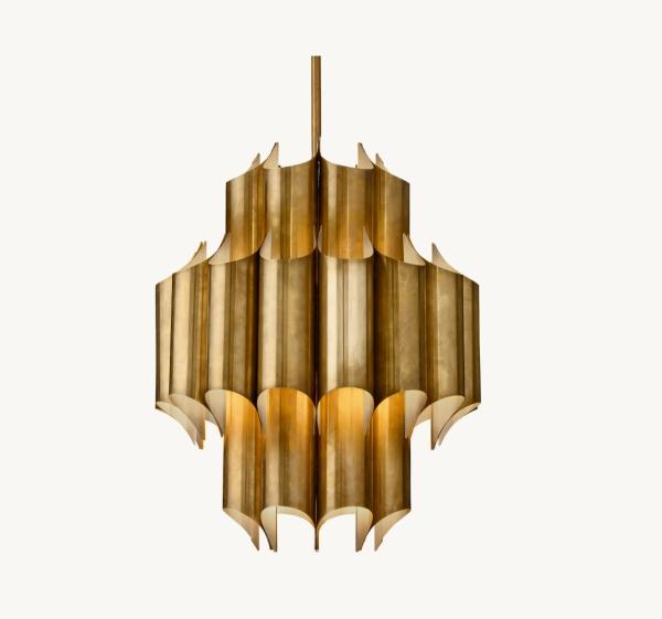 Buy cheap Indoor Brass Tube Chandelier 24'' Cathedral Brass Chandelier 100V - 277V from wholesalers