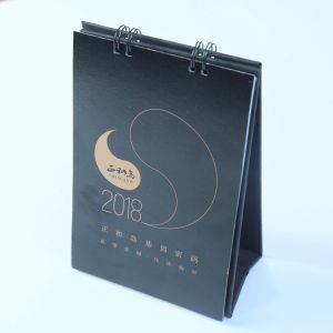 Buy cheap Beautiful Desk Wall Calendar Middle Size Black Inner Paper With 2 * 2 Spiral Binding product