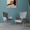 Buy cheap Diamond Tufting Upholstered Dining Armchair Nordic Luxury from wholesalers
