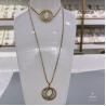 Buy cheap 18k Gold Rhinestone Stainless Steel Jewelry Set Circle Overlap Necklace And Bangle Set from wholesalers