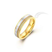 Buy cheap Cubic Zirconia And Meteorite Tungsten Band Ring product