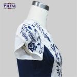 Elegant round neck embroidery summer one piece party swing dress dinner dresses