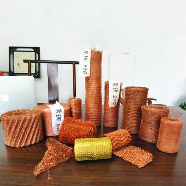 Buy cheap 100% Pure Copper Knitted Wire Mesh 0.17mm Wire Diameter OEM Available from wholesalers
