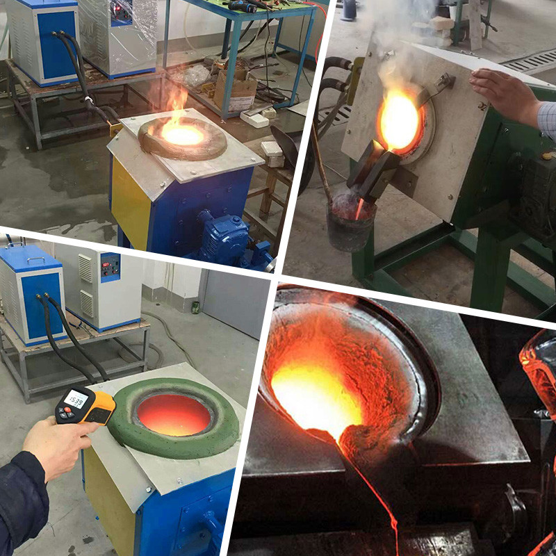 Electric Induction Gold Melting Equipment , 45kw Mini Gold Melting Furnace