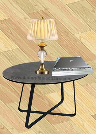 Buy cheap Living Room Oval Tempered Glass Coffee Table Grey Top Stylish Steel Legs from wholesalers