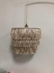 White CE Tassel Fringe Lampshade Drum Shaped 2 Or 3 Tier 220mm