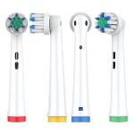 Gentle Clean Rotary Round Electric Toothbrush Heads With Soft Dupont Bristles