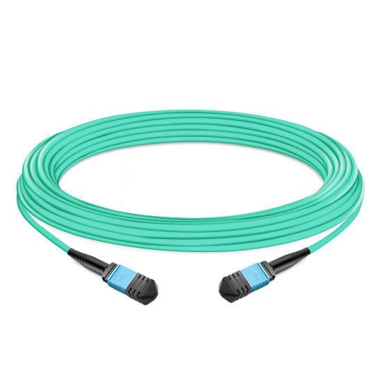 Buy cheap 10m (33ft) 12 Fibers Female to Female MPO Trunk Cord OM3 50/125 Multimode from wholesalers