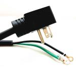 American 3pin white extension power cord without stopper 10A/16A copper power