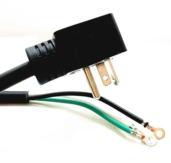 Buy cheap American 3pin black power cord with terminal stopper 10A/16A copper power cable from wholesalers
