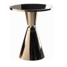 Buy cheap Modern Living Room Furniture Stainless Steel Black Tempered Glass Round Side Table from wholesalers