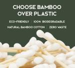 Organic Cotton Swabs 600 Pack - Biodegradable Vegan Bamboo Cotton Buds With