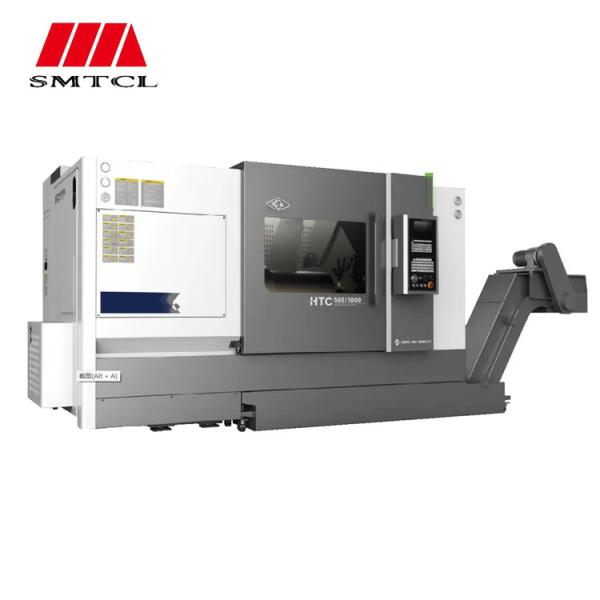 SMTCL Heavy Duty Hard Rail CNC Lathe Machine HTC50P 3 Axis CNC Milling With Live