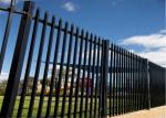 Pre - Galvanized Iron Spear Top Fencing Black Metal Fence Panels