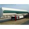 Buy cheap 50 -55Cbm Stainless Steel Tanker Semi Trailer , 3 Axle Gasoline / Diesel Fuel Tank Trailer from wholesalers