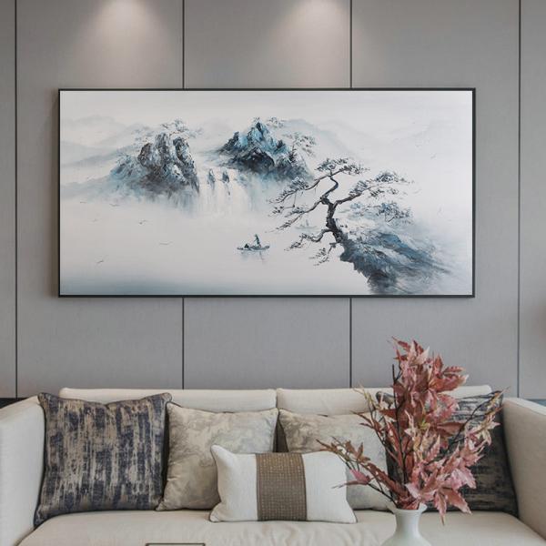 Buy cheap Customized Size Hand Painted Landscape Oil Painting Modern Textured Canvas Art for Home Decor from wholesalers