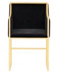 Stainless Steel Wedding Dining Chairs High Fashional Arm Chair , Black