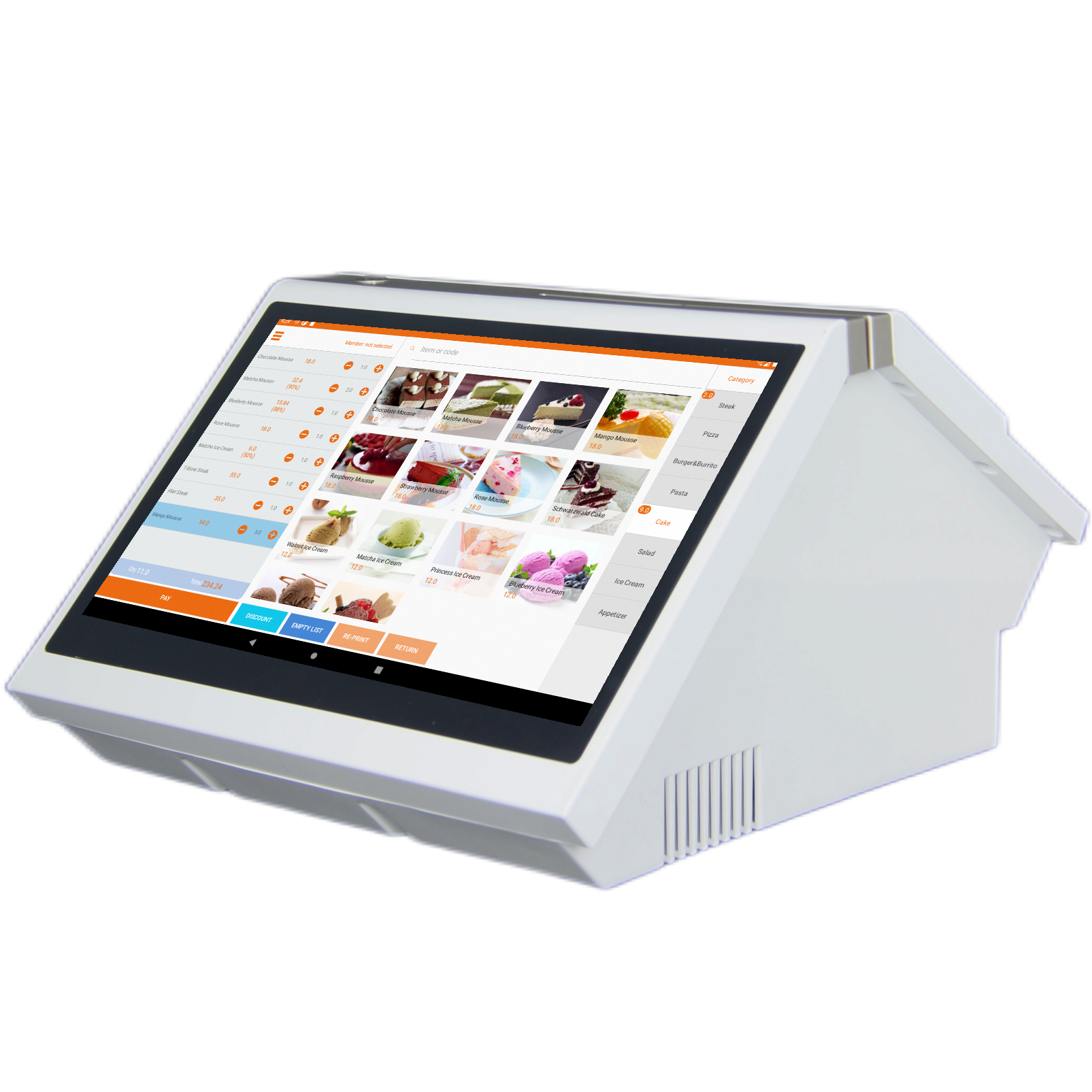 Fashion All-in-one Cash Register HDD-680plus with Thermal Printer and 2D QR Scanner