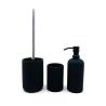 Buy cheap All Black Bathroom Accessories Set Ceramic Round 3pcs Shower Soap Dispensers 19.7Hcm from wholesalers