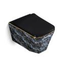 Rimless Wall Hung Toilet Water Closet with Electroplate Butterfly Black Marble