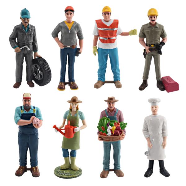 Buy cheap Pretend Professionals Figurines 8 PCS People at Work Model Toy for Boys Girls Kids from wholesalers