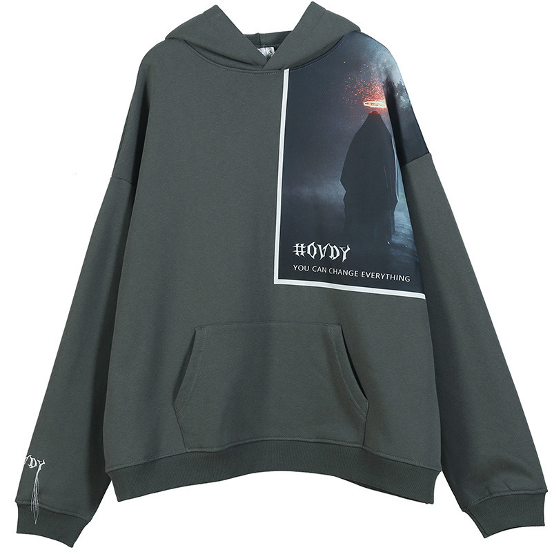 Black Pullover Hoodie Long Sleeve Custom Logo Custom samll quantity