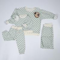 Buy cheap 230gsm Family Matching Clothes Set French Terry Crew Neck Long Sleeve Checkered product