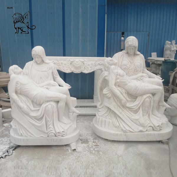Buy cheap Marble Pieta Statue Mourning of Christ Life Size Virgin Mary Jesus Saint Madonna Stone Sculpture Church Religious from wholesalers