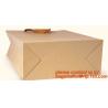 Buy cheap Print your own logo,fabric handles,side gusset,Custom size bottom brown grease proof burger bread paper bag, bagplastics from wholesalers