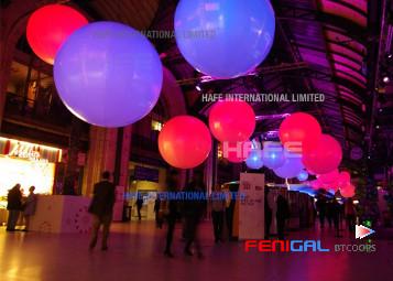 LED DMX512 Inflatable Moon Balloon Hanging Use Event Illumination Lighting