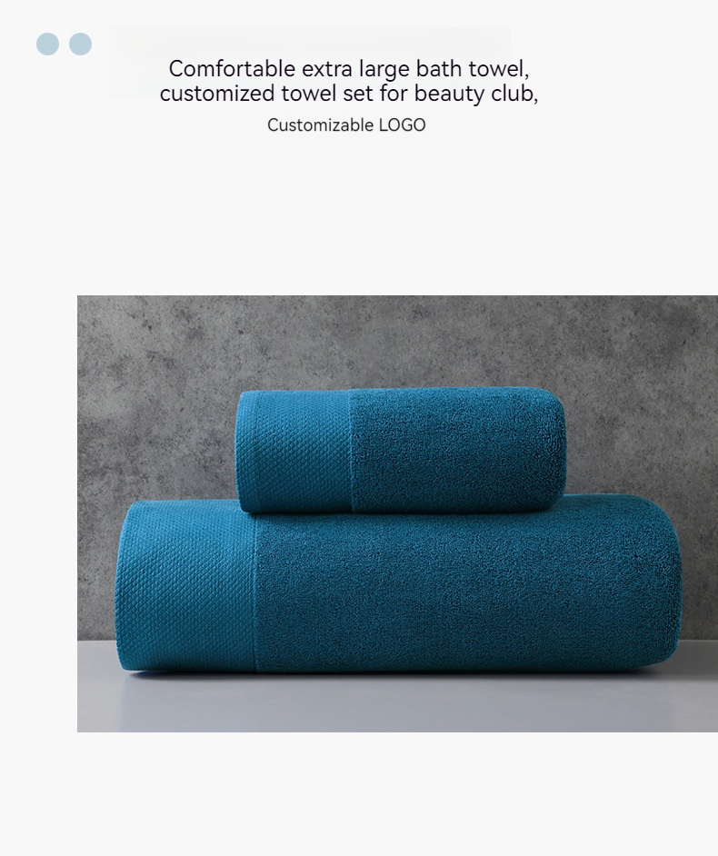 Customized Polyester/Cotton Luxury Hotel Embroidery Bath Towel Set for Super Absorbency