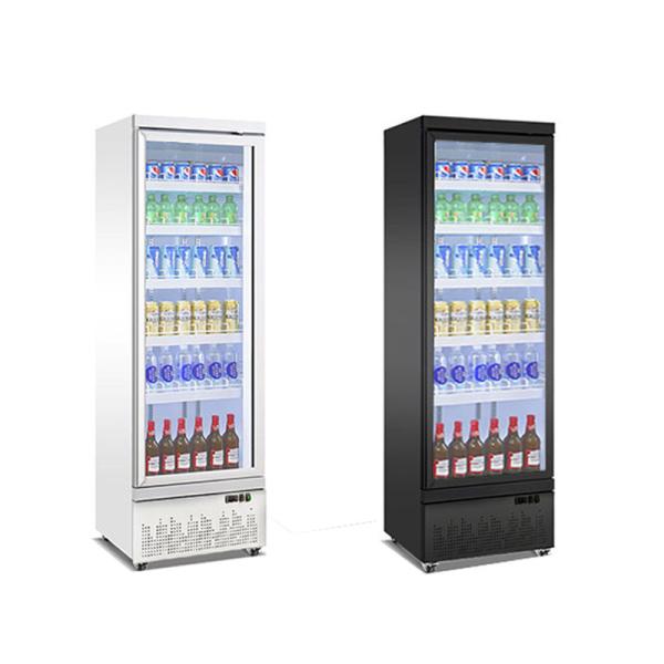 LED Light Drink Beverage Chiller Upright Cold Drink Refrigerator For The