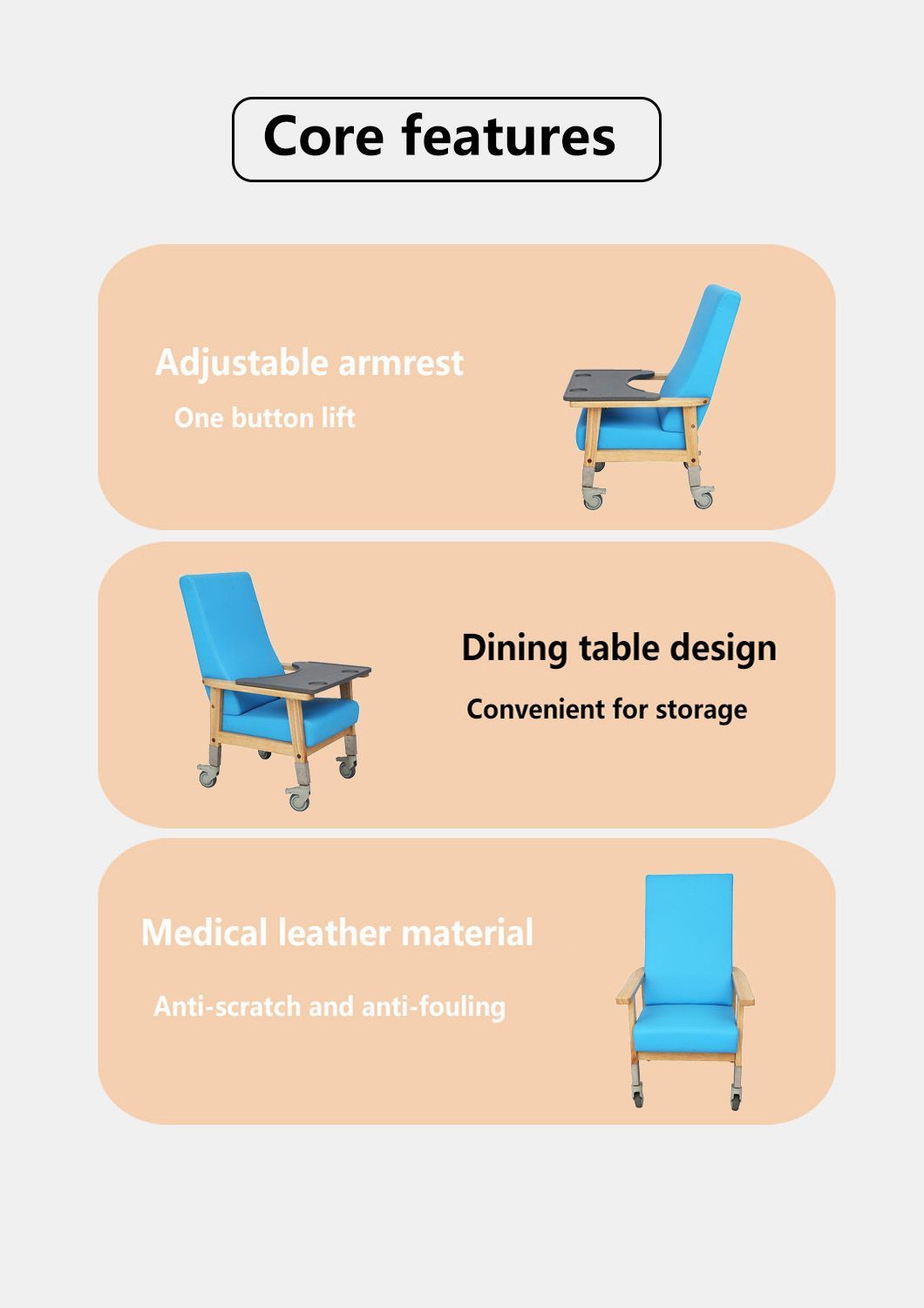 Hot Factory Direct High Quality Padded Foam Wooden Multifunctional Chair