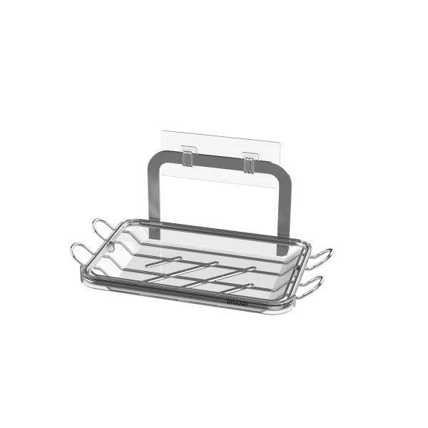 Multifunction Bathroom Organizer Suction Cup Iron Wire Rack Stainless Steel No