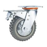 Zinc Plated Heavy Duty Rubber Free Caster Wheel 100mm/125mm/150mm/200mm Diameter