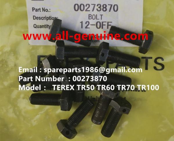 Buy cheap TEREX 00273870 BOLT OFF HIGHWAY NHL DUMP TRUCK TR35 TR50 TR60 TR100 3305B 3305F 3303 3307 TR45 TR70 MT4400 from wholesalers