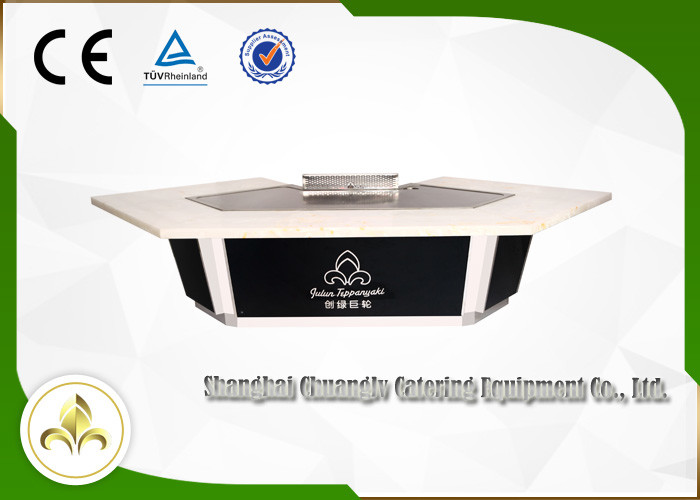 Conceptual Design Teppanyaki Hibachi Grill Japanese Cooking Table Bridge Shape