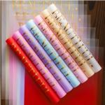 Lizhiran Korean Style Gold Stamping English Flower Gift Wrapping Paper