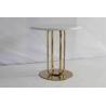 Buy cheap Popular Elegant Side Table With Stainless Steel Base Metal Marble Family Use from wholesalers