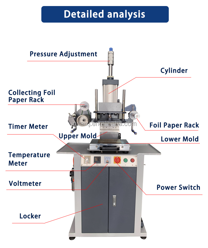 Pneumatic Shoe Making Machine Fabric Logo 3D Embossing Hot Foil Stamping Machine