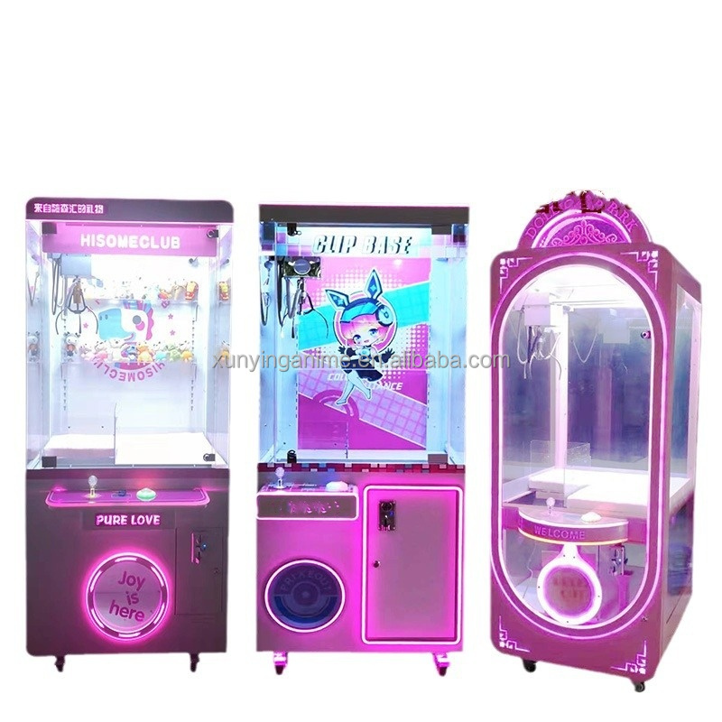 Customized Metal Acrylic Plastic Coin Operated Arcade Doll Machine for Prize Vending