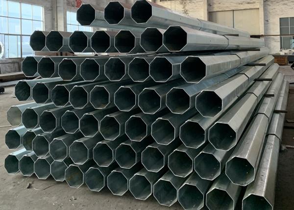 Buy cheap 45ft Height 3.5mm Thick Q345 2 Section hot dip galvanized Steel Electric Pole from wholesalers