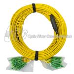 24 Cores 5.0mm Pre Terminated Multi Fiber Cables Yellow Sheath