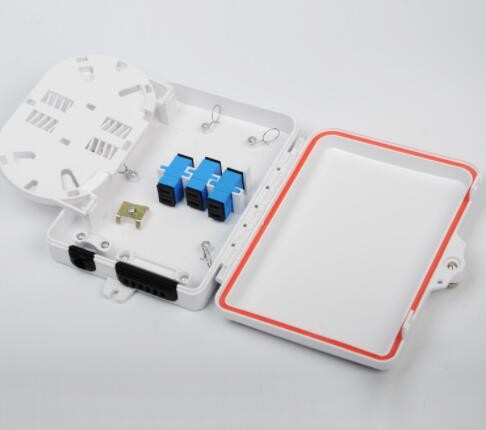 Fiber Optic Breakout Box 1 Inlet 6 Outlet FTTH Mini 4 / 6 Fiber Optic Distribution Box FDB