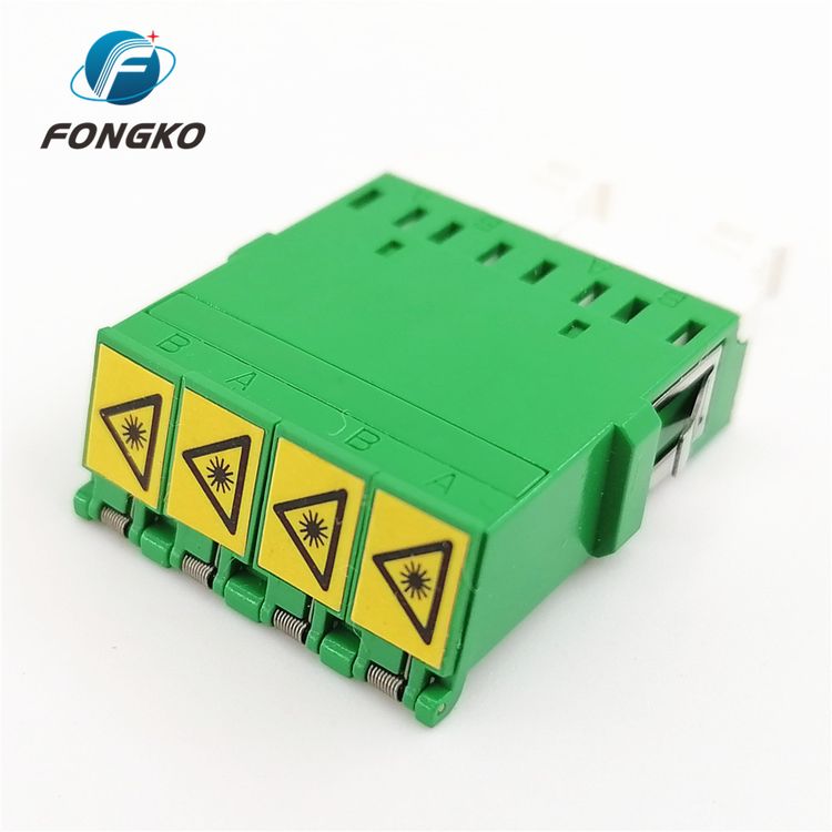 Lc Flangeless Quad Shuttered Auto Shutter Optical Sm Fiber Optic Adaptor Connector Adapter
