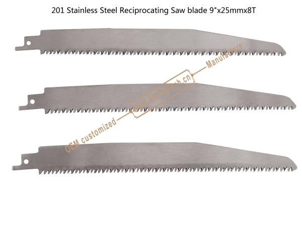 Buy cheap 201 Stainless Steel Reciprocating Saw blade 9"x25mmx8T,Cutting Wood,Bamboo,Plastic,Frozen Meat,Bones from wholesalers