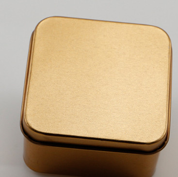 Wedding Candy Gold Tin Containers 0.21mm Small Tin Jars