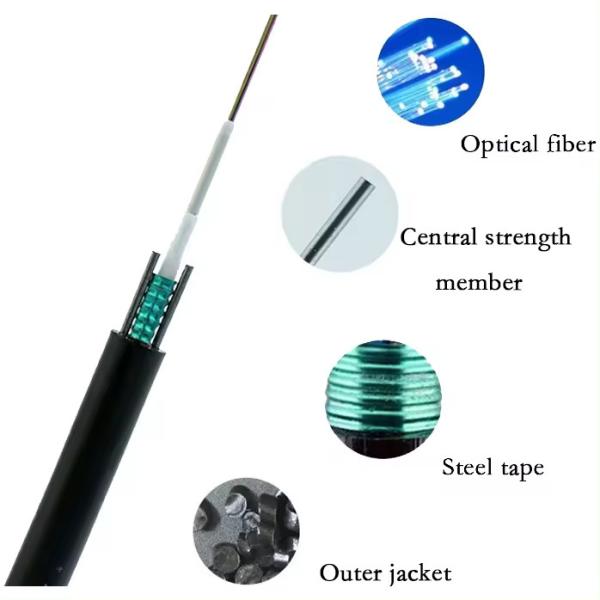 Buy cheap Factory Price 2/4/6/8/12/16/24 core Telecommunication GYXTW Outdoor Communication Cable Single Mode Fiber Optic Cable Wi from wholesalers