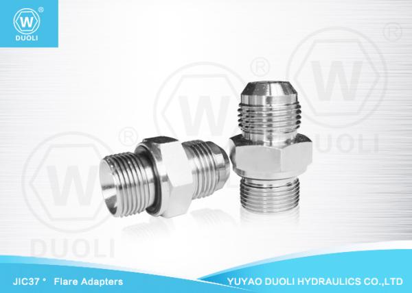 Buy cheap Hydraulic 37 Degree JIC Flare Fittings , BSP Male 60° Seat Captive Seal Pipe Fittings from wholesalers